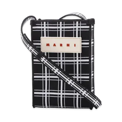 MARNI Mini Shoulder "Black/Lilywhite"