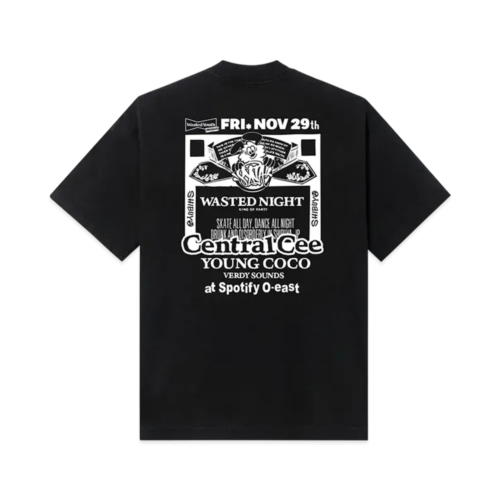 VERDY x Central Cee SYNA WORLD Wasted Night Tee "Black"