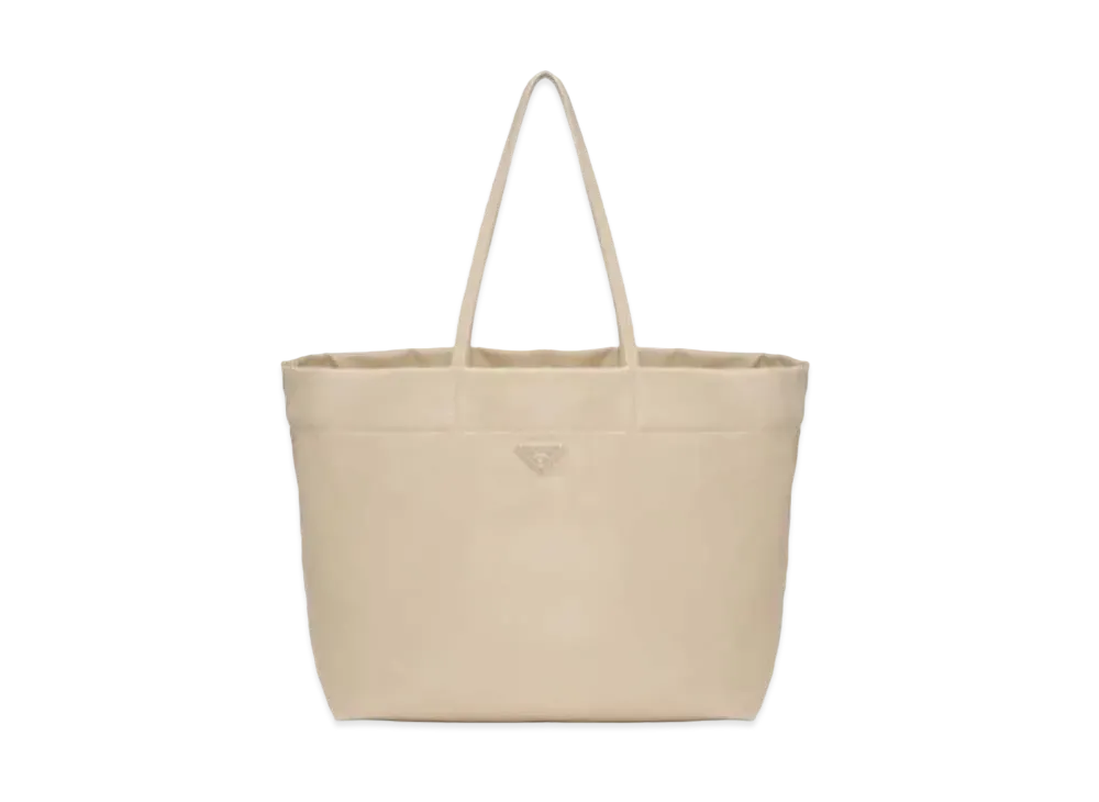 PRADA Re-Nylon And Saffiano Leather Tote Bag "Sand Beige"