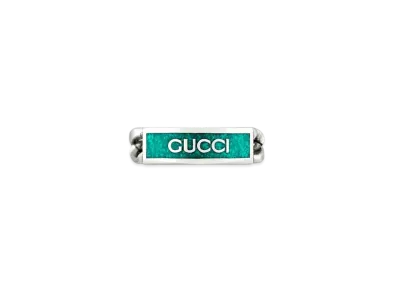 GUCCI Enamel Ring With Gucci Logo "Turquoise"