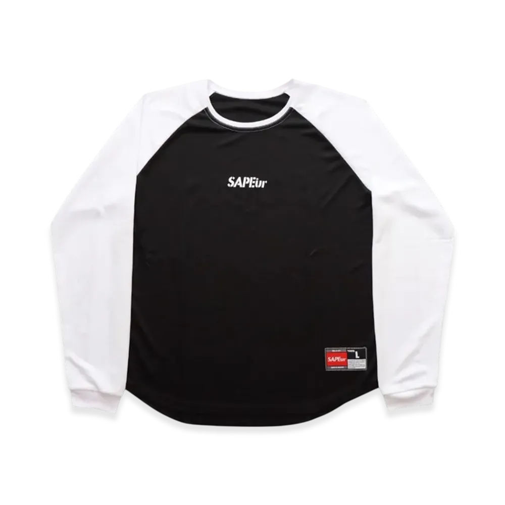 SAPEur Youth Basic Raglan Sleeve L/S Tee "Black/White"