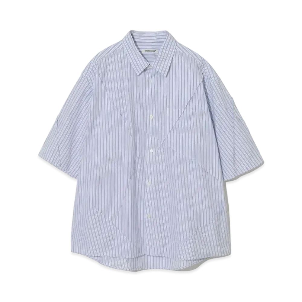 UNDERCOVER Cotton Striped Shirt "White"
