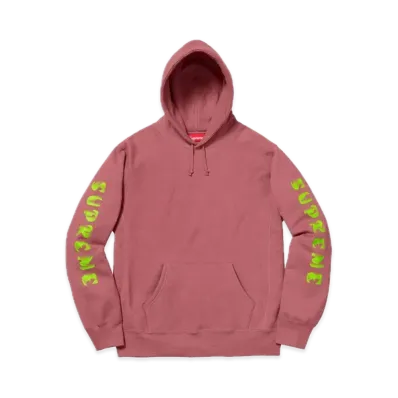 Supreme Gradient Sleeve Hooded Sweatshirt "Dark Rose"