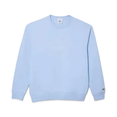 LACOSTE x Sporty & Rich Oval Logo Stitch Crew Neck Sweat "Blue"
