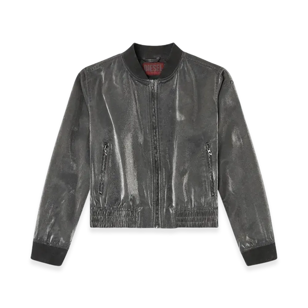 Diesel G-Host Satin Bomber Jacket "Dark Gray"