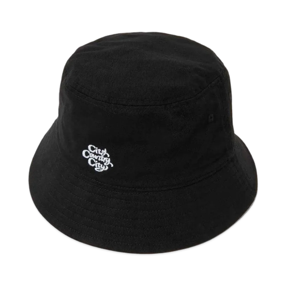 CITY COUNTRY CITY Embroiderd Logo Washed Cotton Hat "BLACK"