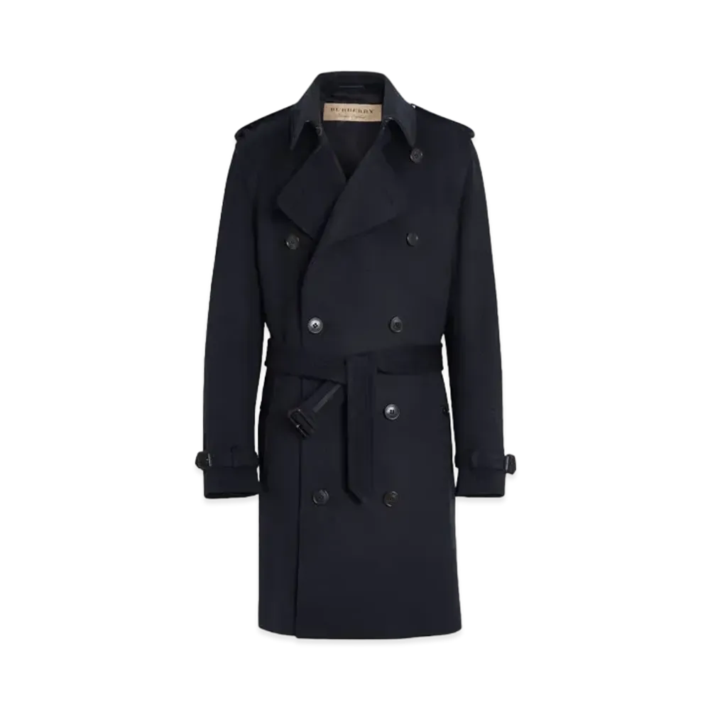 Burberry Cashmere Trench Coat "Navy"