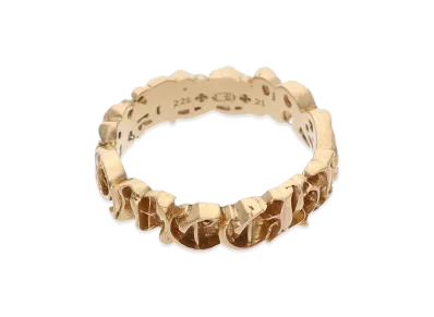 Chrome Hearts 22K Script Band Gold Ring "Gold"