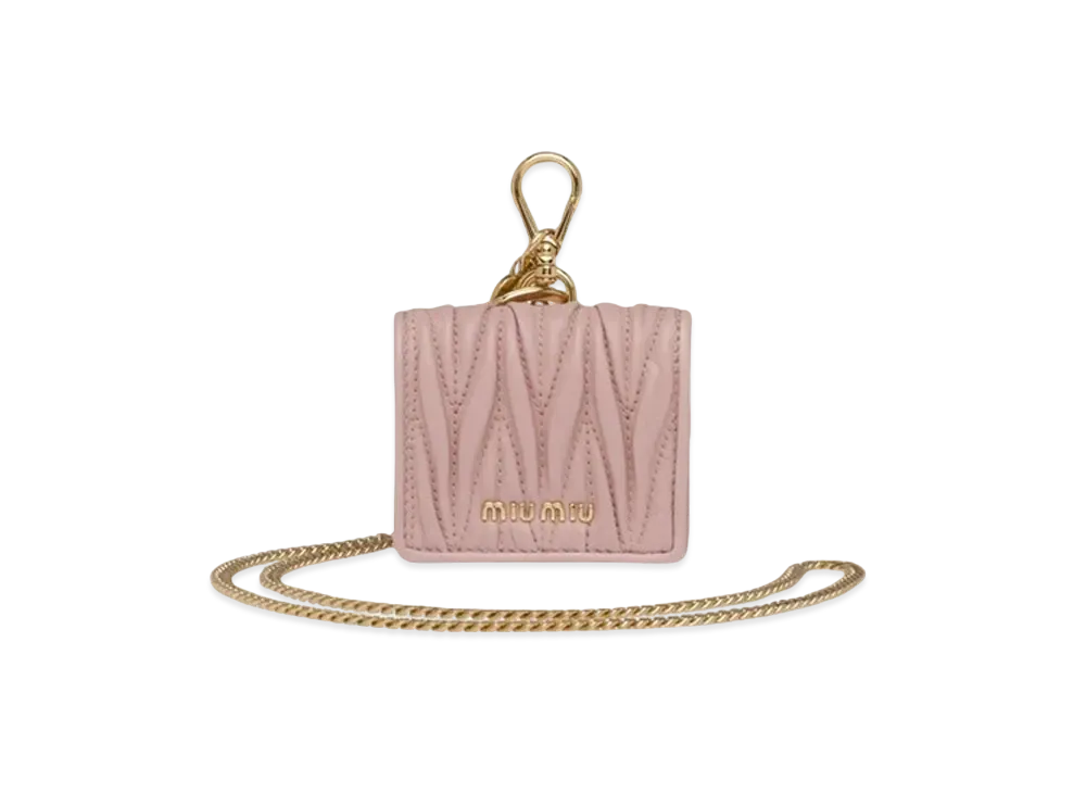 MIU MIU Materassenapa Leather Airpods Pro Case "Opal"