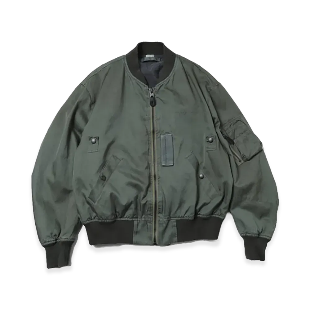 A.PRESSE Vintage Silk Light B-15C Flight Jacket "Sage"