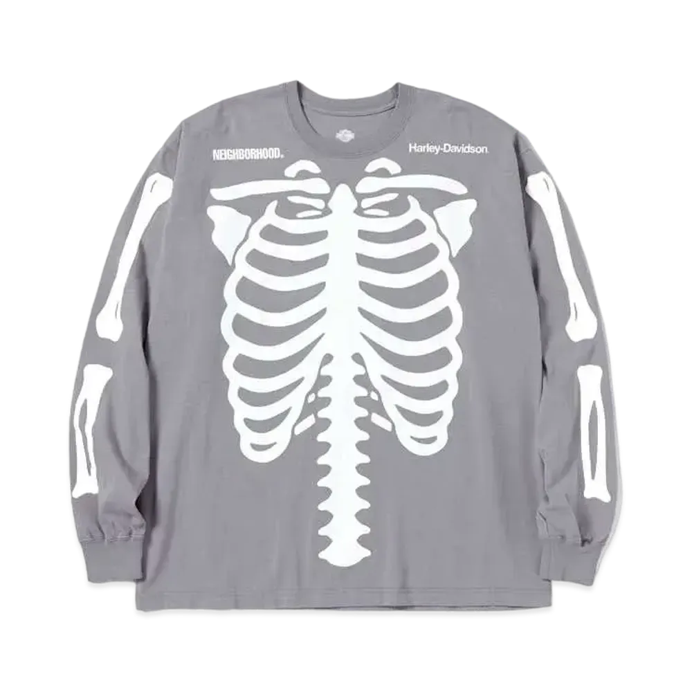 NEIGHBORHOOD H-D . Crewneck LS . CO "Gray"