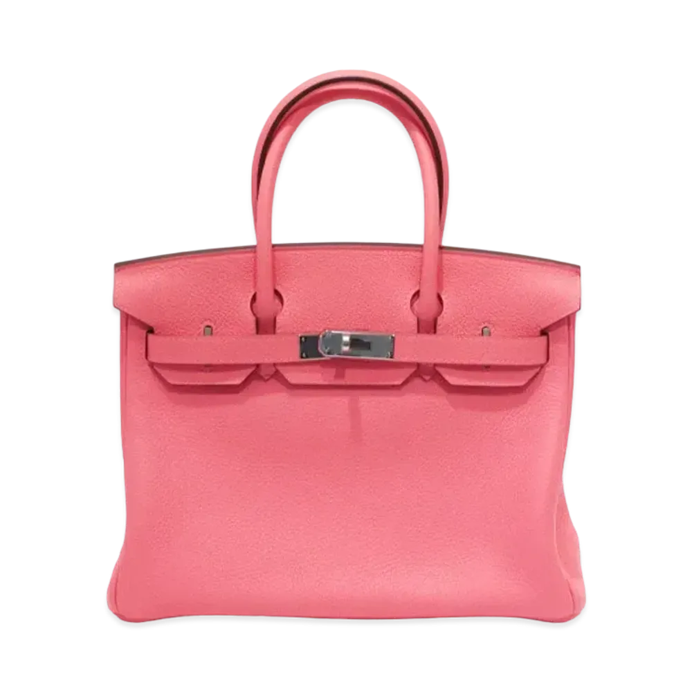 Hermes Birkin Taurillon Clemence "Rose Azalee/Silver"