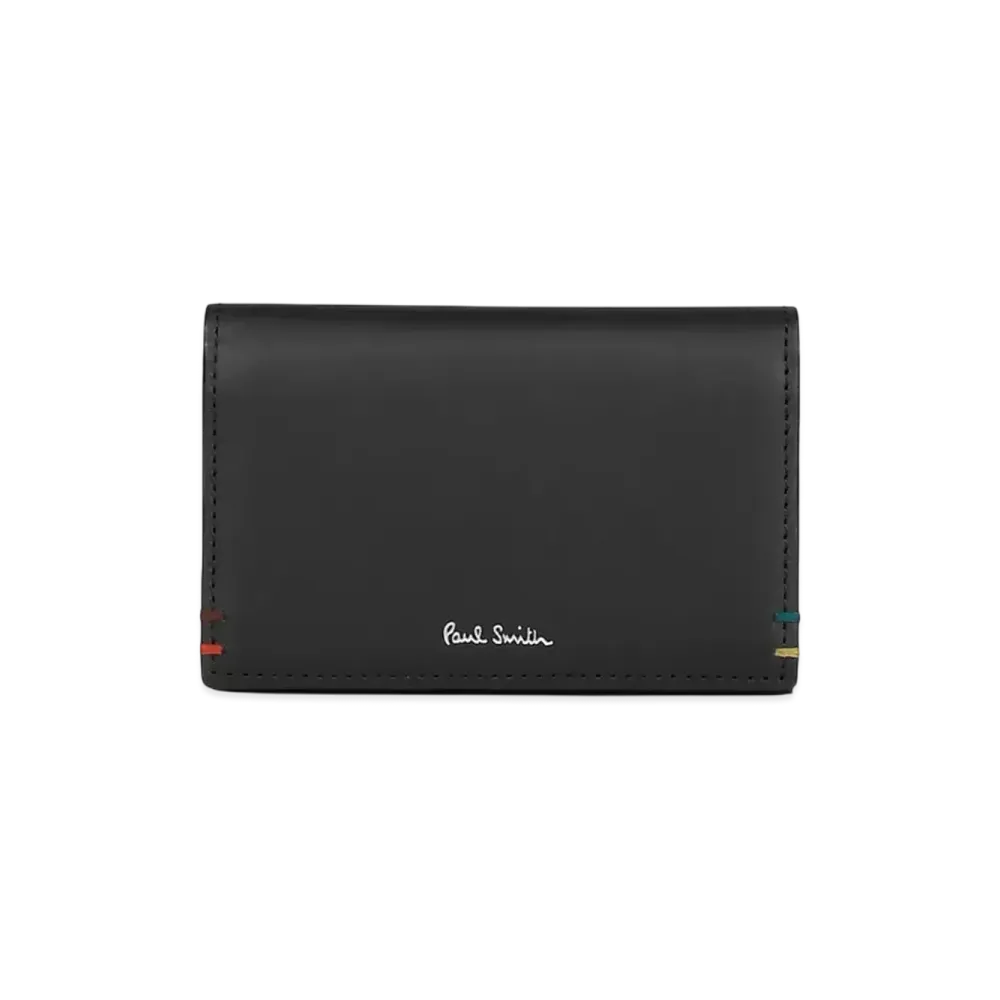 Paul Smith Highlight Stitch Business Card Holder "Black"