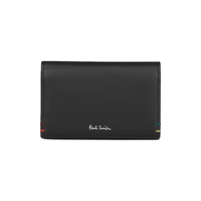 Paul Smith Highlight Stitch Business Card Holder "Black"