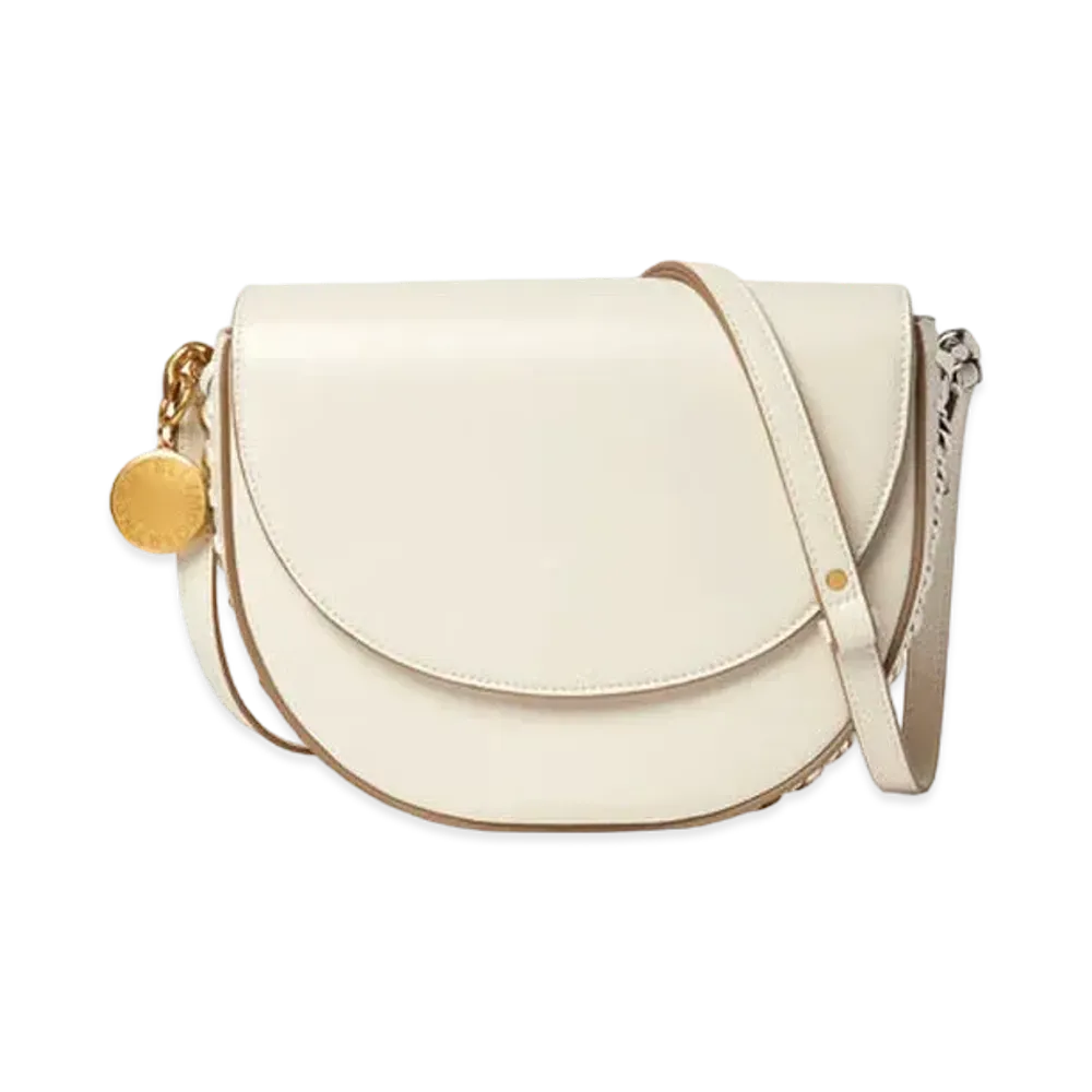 STELLA McCARTNEY Flame Medium Flap Shoulder Bag "Pure White"
