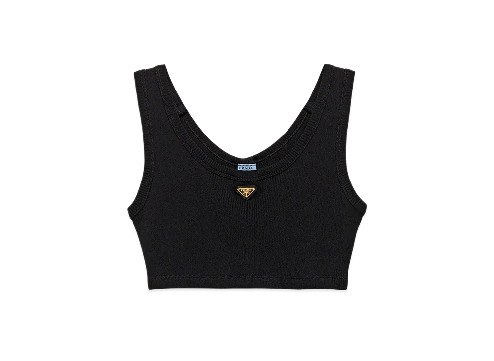 PRADA Women's Jersey Top "Black"