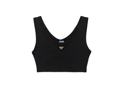 PRADA Women's Jersey Top "Black"
