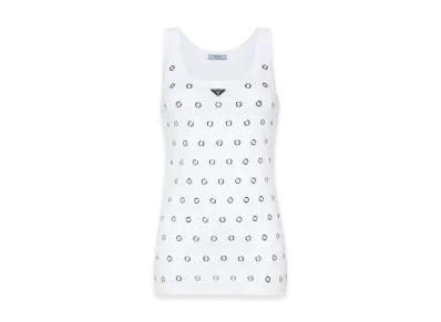 PRADA Women's Stud Tank Top "White"