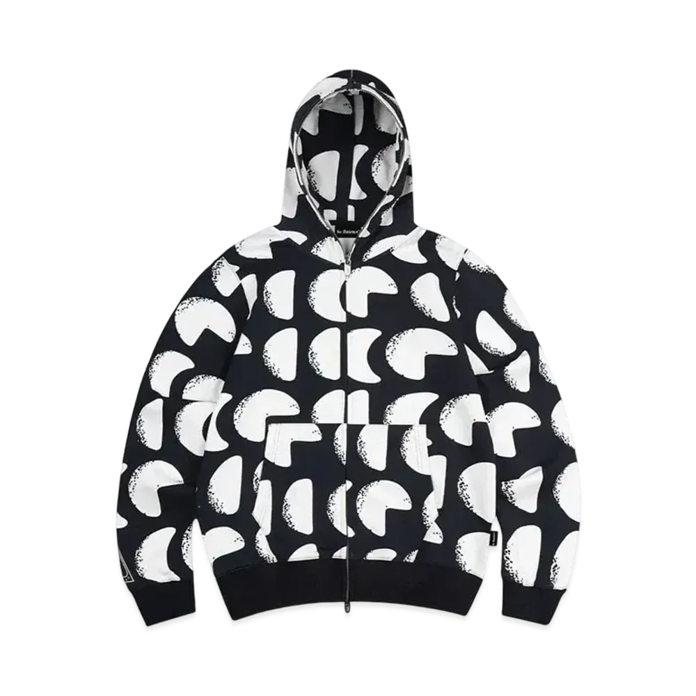 The Boy Has No Patience Moonstone Full Printed Zipper Hoodie "White"
