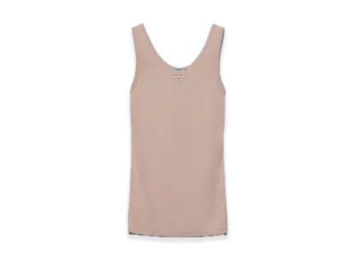 PRADA Ribbed Knit Top "Khaki"