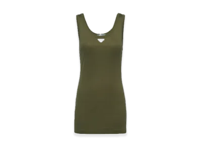 PRADA Ribbed Knit Top "Khaki"