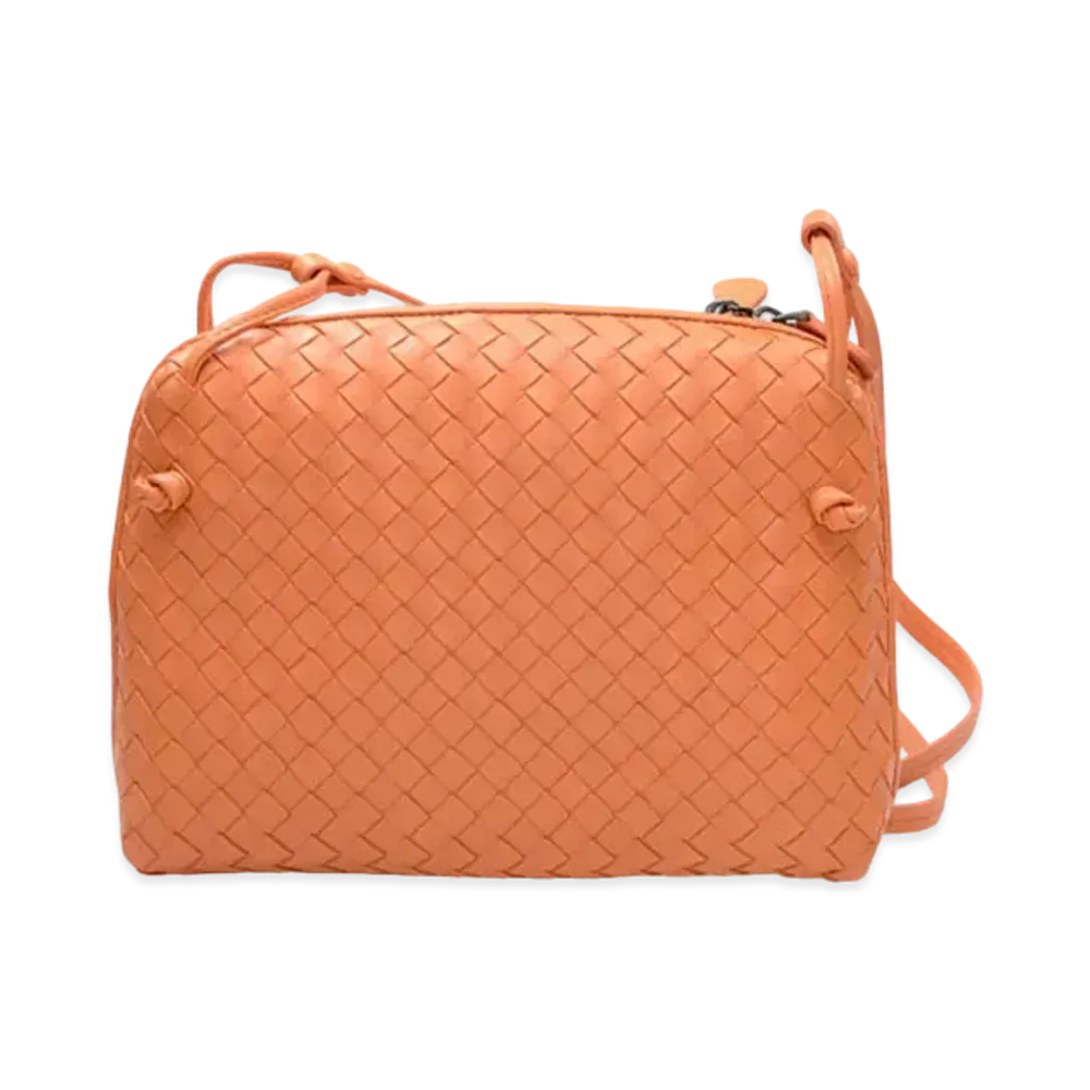 Bottega Veneta Lambskin Shoulder Bag "Orange"