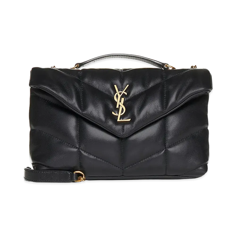 Saint Laurent Women's "Lou Lou Puffer" Toy Shoulder Bag "Black"