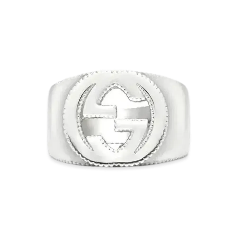 GUCCI Interlocking G Ring In Silver