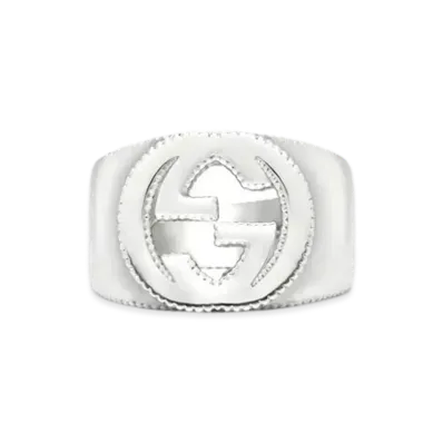 GUCCI Interlocking G Ring In Silver