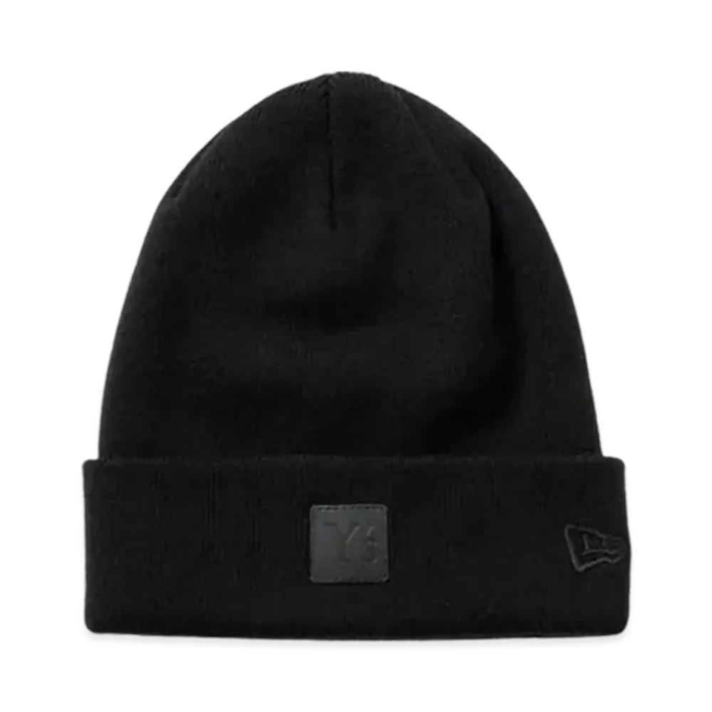 NEW ERA x Y's FW25 Basic Cuff Knit Leather Patch "Black"