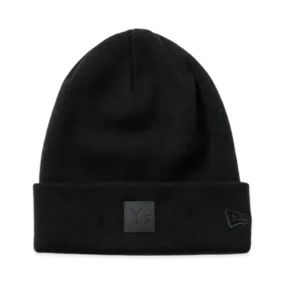 NEW ERA x Y's FW25 Basic Cuff Knit Leather Patch "Black"