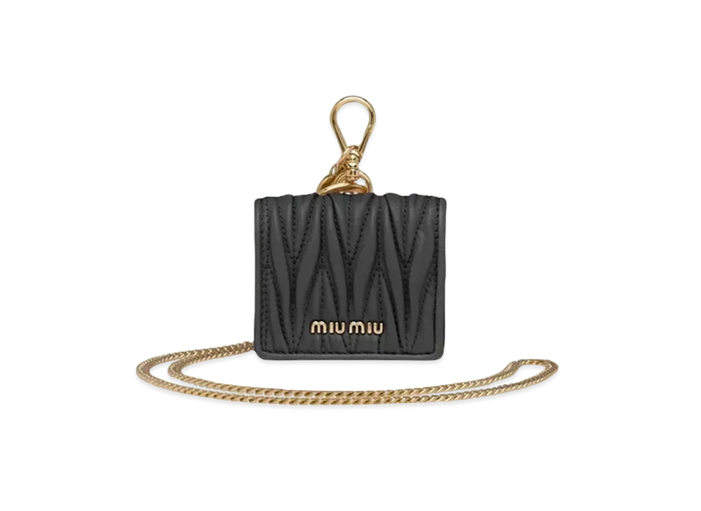 MIU MIU Materassenapa Leather Airpods Pro Case "Black"