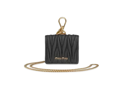 MIU MIU Materassenapa Leather Airpods Pro Case "Black"