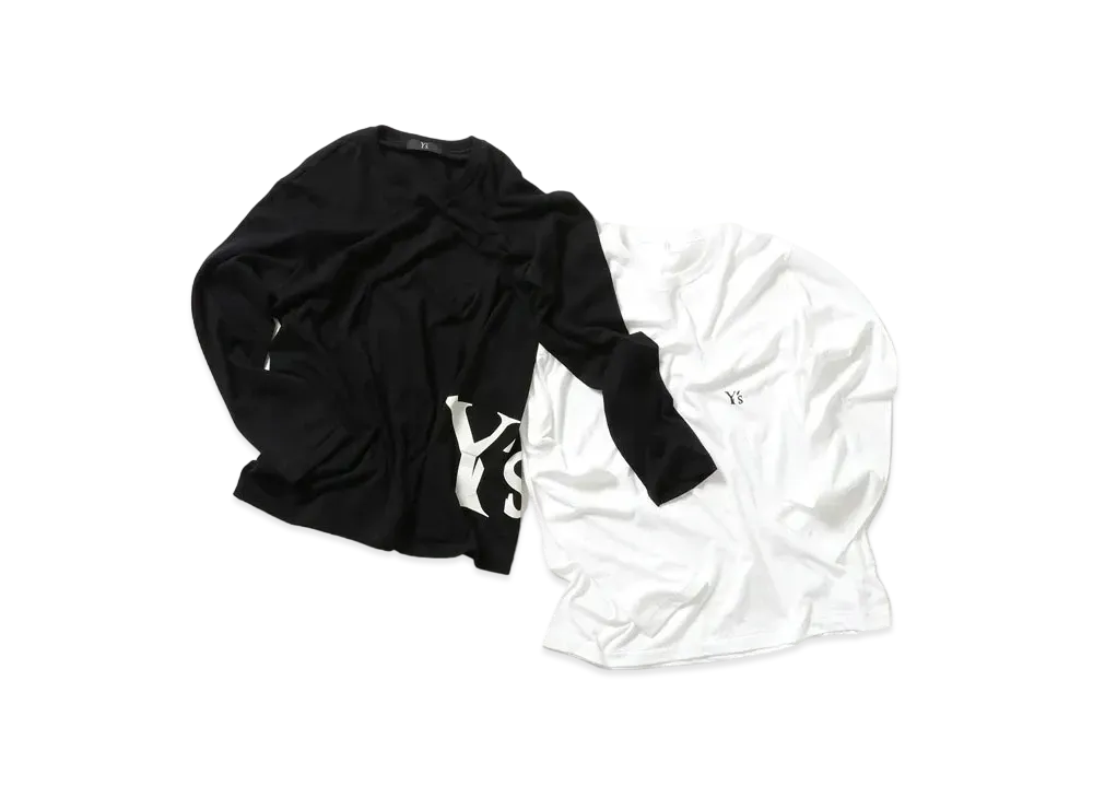Yohji Yamamoto Y's 2PIECES T-SHIRTS "Black/Whit"