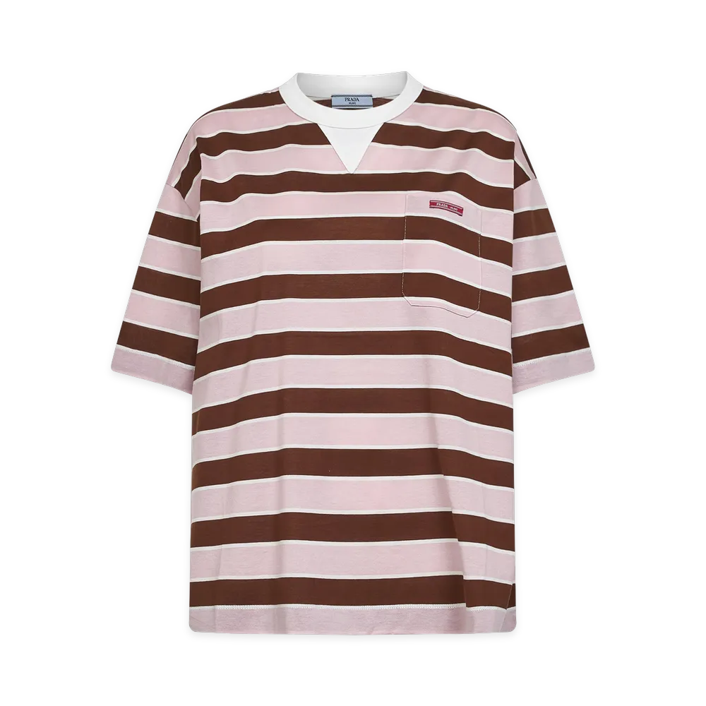 PRADA Women's T-Shirt "Alabastro/Tabacco"