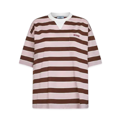 PRADA Women's T-Shirt "Alabastro/Tabacco"