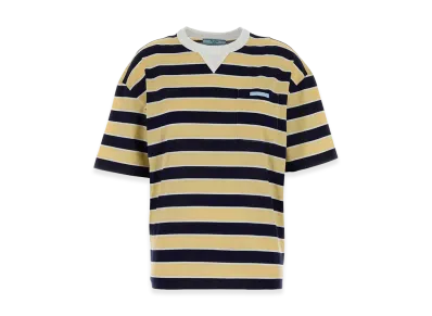 PRADA Women's Embroidecotton Oversize T-Shirt "Stripped"