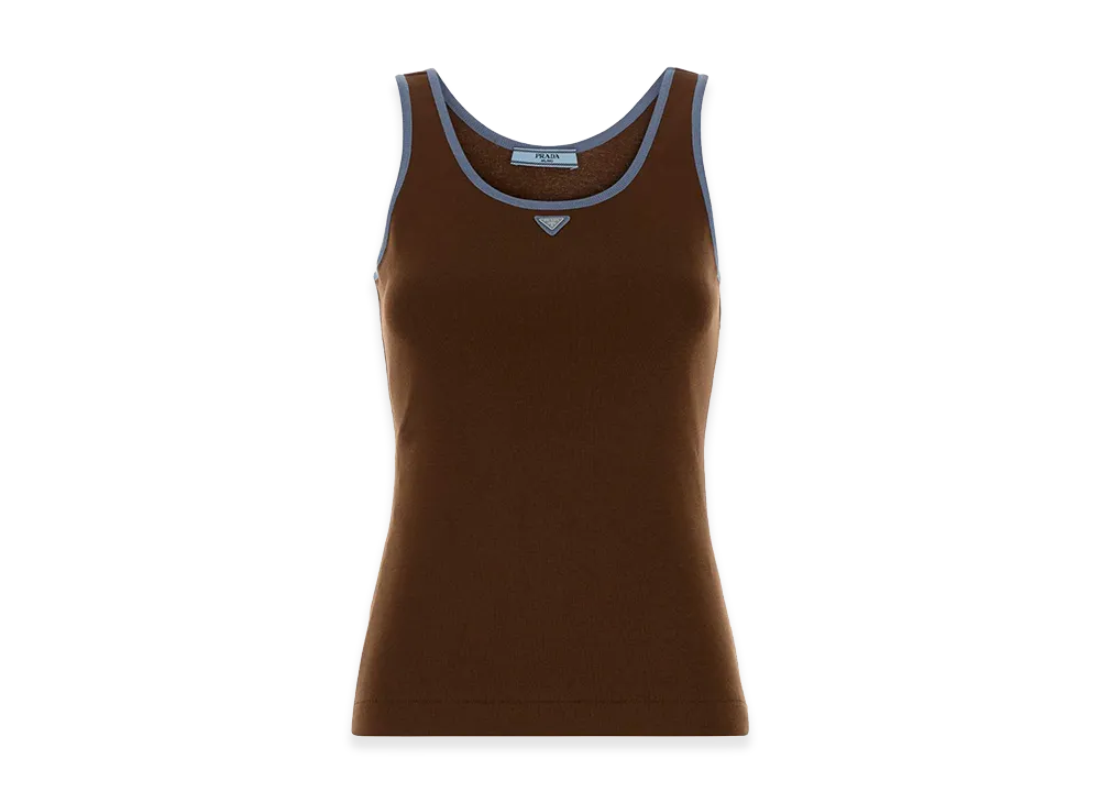 PRADA Women's Cotton Tank Top "Brown"