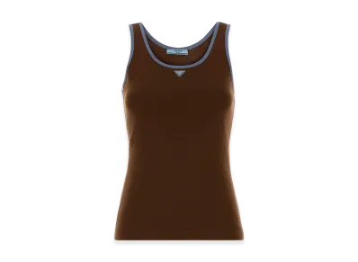 PRADA Women's Cotton Tank Top "Brown"