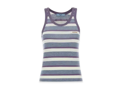 PRADA Women's Embroidecotton Tank Top "Stripped"