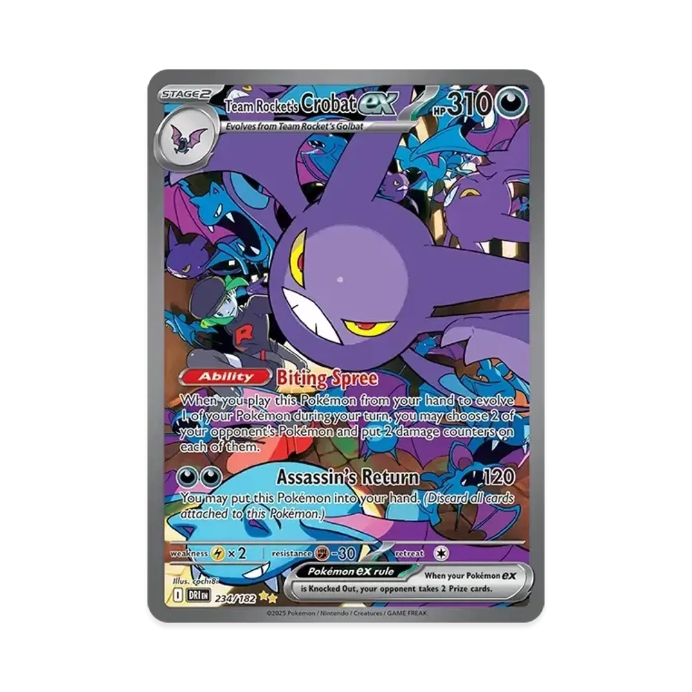 ロケット団のクロバットex SIR [DRI EN 234/240]【英語版】(スカーレット&バイオレット「ダステンドライバルス」)