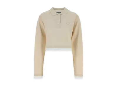 PRADA Wonen's Piquet Polo Shirt "White"