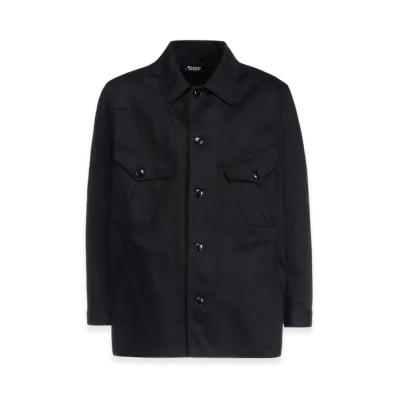 WILDSIDE YOHJI YAMAMOTO Cotton Chino 5B Shirt Jacket "Black"