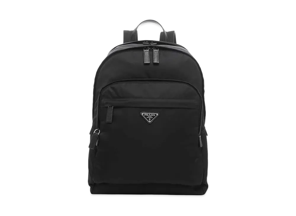 PRADA Re-Nylon And Saffiano Leather Backpack "Black"