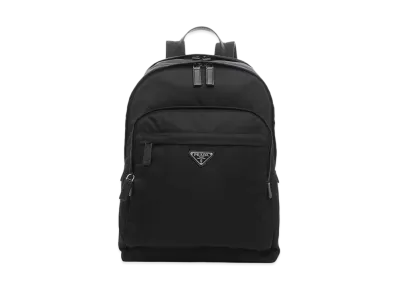 PRADA Re-Nylon And Saffiano Leather Backpack "Black"