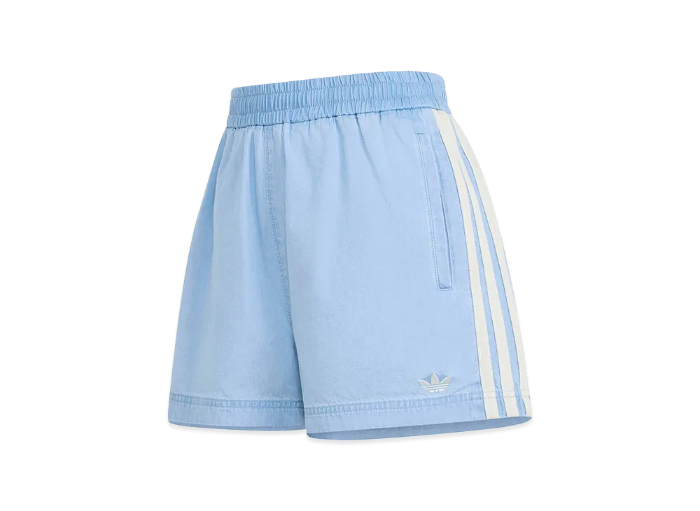 adidas Women's Summer Glow Denim Shorts "Light Denim"