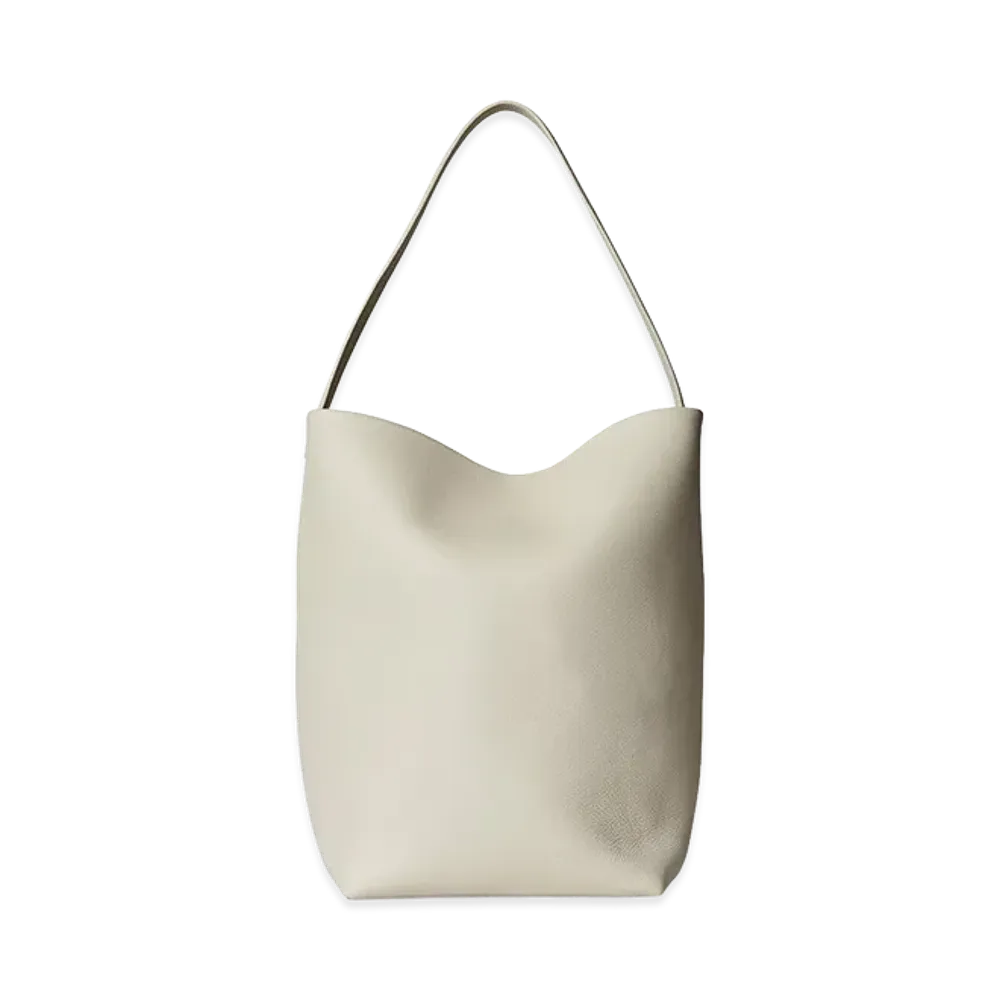 The Row Women's Large N/S Park Leather Tote Bag "Ivory"