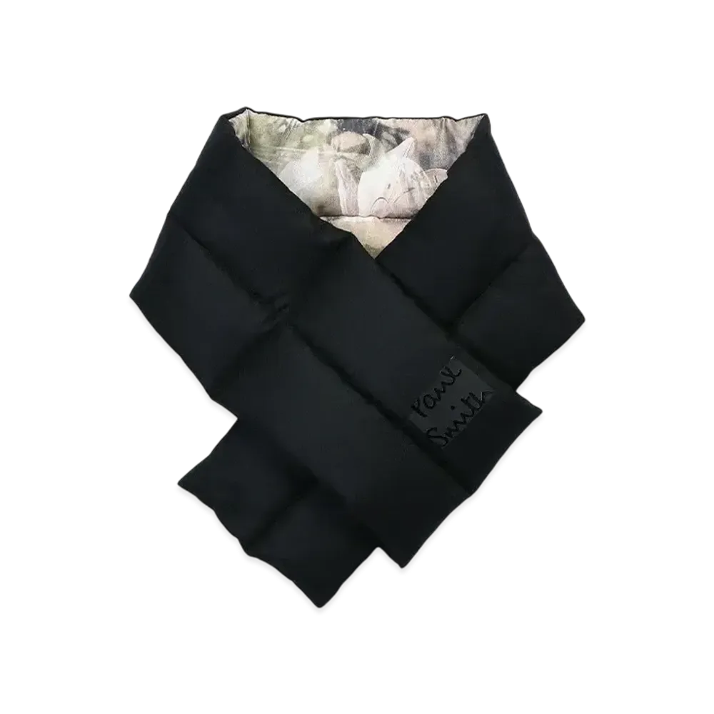 Paul Smith Cropped Logo Reversible Puff Scarf "Black"