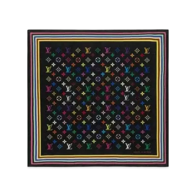 Louis Vuitton Monogram Multicolor Bandana "Noir"
