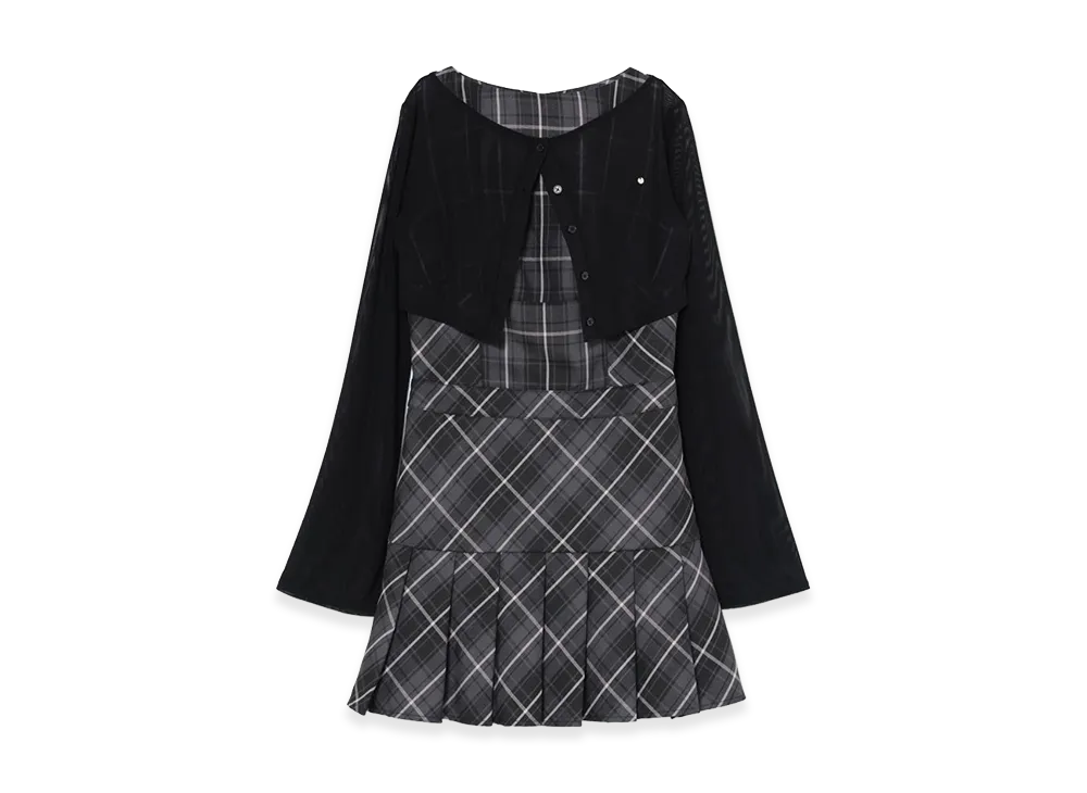 ANDMARY Women's Donna Check Mini Dress "Black"